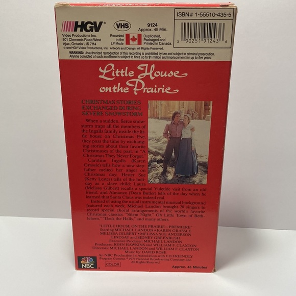 Little House on the Prairie Christmas VHS (1990) - Picture 2 of 3